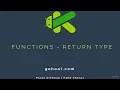 36 - Functions Return Types