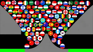 62 Countries Marble Race In Algodoo