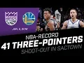 Kings vs Warriors NBA RECORD 41 Three-Pointers