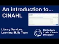 An introduction to CINAHL