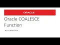Oracle COALESCE Function