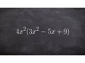 Using the Box Method to Multiply a Monomial by a Trinomial