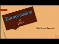 Encapsulation in Java Example Purpose CORE JAVA Hindi