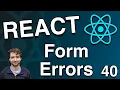 Display Form Errors on Page - React Tutorial 40