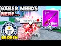Saber's DAMAGE Needs a MASSIVE NERF In Blox Fruits... (Bounty Hunt)
