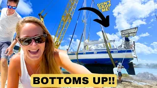 ⛵️HAUL OUT TIME! | DIY Sailboat Teak Deck Removal | Hallberg Rassy 352