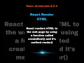 How React Render HTML