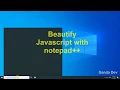 How to javascript in notepad