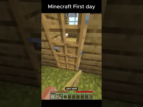 Minecraft First Day! #shorts #minecraft