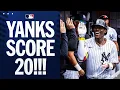 Yankees put up 20 RUNS Judge 3-HR Game