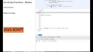TAMIL HOW TO RETURN A STRING IN JAVASCRIPT METHOD DEMO