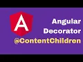 Angular ContentChildren Decorator Basics of Angular