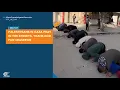 Palestinians in Gaza pray in the streets, thank God for ceasefire
