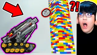 파괴할수록 커지는 레고탑 부수기?! / 끝판왕 공성탱크 만들었더니?? [영상 리액션]