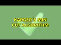 Karger s min cut algorithm