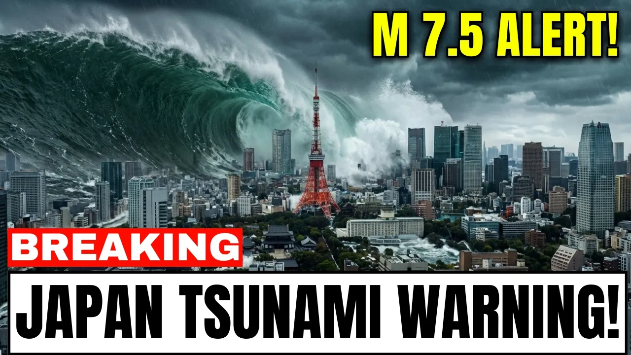 Japan's M7.5 EARTHQUAKE Triggers TSUNAMIAlert—90,000 EVACUATED as 70cm Waves HIT Northeastern Coast!