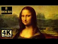 Lagu Famous Art Painting Mona Lisa by Leonardo da Vinci 4K 8 HOURS On Screen