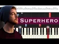 Unknown Brain - Superhero ft. Chris Linton - Piano tutorial