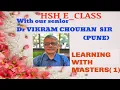 Lagu LEARNING WITH MASTERS SERIES (1)- Dr VIKRAM  CHOUHAN SIR'S WEBINAR