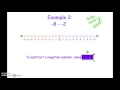 Subtracting Integers Using a Number Line