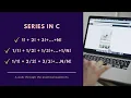 9 1 Series program in C 1 2 3 4 n C Programming