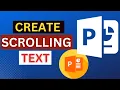 How to create vertically scrolling text in PowerPoint like movie credits