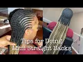 Tips For Doing Mini Straight Back Feed in Braids Ombre Straight Back Braids