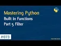Learn Python in Arabic - Built In Functions Part 5 Filter