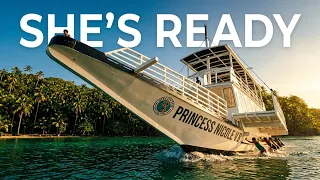 Community comes together to help launch this beautiful boat 