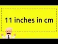 11 inches in cm