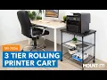 Three-Tier Large Printer Cart with Wheels MI-7856 Features