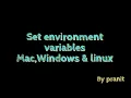 How to set environment variable permanently in MacOs Linux Windows Set environment variables