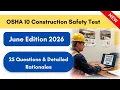 Pass the OSHA 10 Construction Safety Test 2026 25 Questions Detailed Rationales