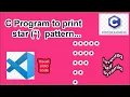 C Program for printing pattern inverted half pyramid c programming visual studio code
