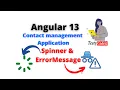 Angular 13 Project Tutorial Contact management App in Angular Spinner in Angular Error in Angular