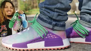 ADIDAS HUMAN RACE NMD PHARRELL HOLI FESTIVAL COLLECTION REVIEW AND ON FOOT