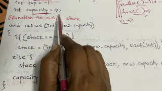 C Program Implementation of Stack using dynamic arrays