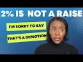 A 1 - 4 Salary Increase is NOT a RAISE It s a DEMOTION