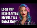 How to Loop and Insert PHP Multi-Dimensional Array into MySQL Database