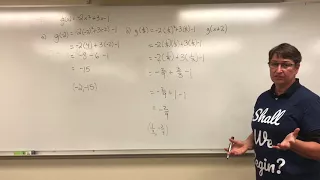 First Day College Algebra Function Notation Part 2