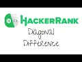 Diagonal Difference HackerRank Javascript