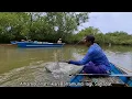 Lagu Diawali strike ikan Barramundi,Strike lagi ikan Barramundi saat mancing bersama kawan-kawan