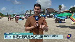 Últimos dias de folga: movimento nas praias de São Francisco do Sul