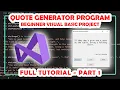 Quote Generator App - Visual Basic Coding Project Part 1