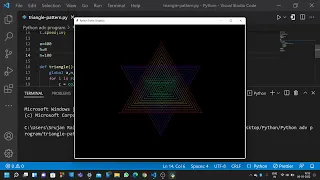 Python Turtle Graphics-14 Triangle Pattern Shape Drawing Python Turtle WhatsApp Status