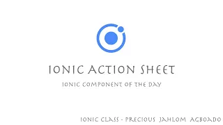 Ionic Component of the Day Action Sheet