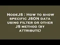 NodeJS How to show specific JSON data using filter or other JS method by attribute