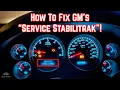 DIY How to Fix Service Stabilitrak Traction Control Lights