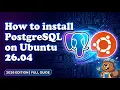 How to install PostgreSQL on Ubuntu 26 04