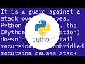What is the maximum recursion depth in Python and how to increase it